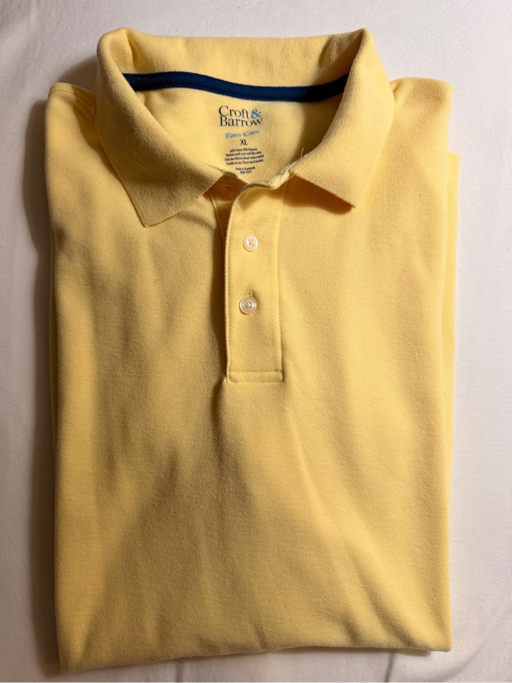 Croft & Barrow Yellow Men's Polo Shirt
